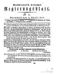 Grossherzoglich Hessisches Regierungsblatt 1820.djvu # 186