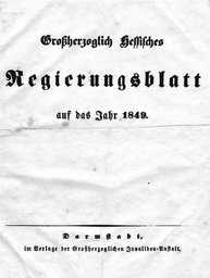 Grossherzoglich Hessisches Regierungsblatt 1849.djvu # 1