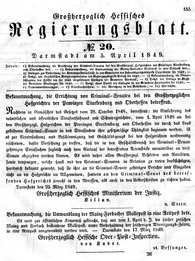 Grossherzoglich Hessisches Regierungsblatt 1849.djvu # 155
