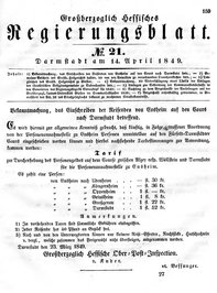Grossherzoglich Hessisches Regierungsblatt 1849.djvu # 159