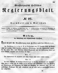 Grossherzoglich Hessisches Regierungsblatt 1849.djvu # 205