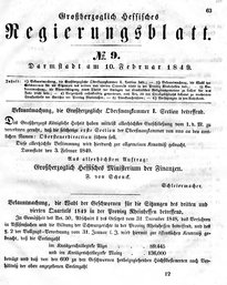 Grossherzoglich Hessisches Regierungsblatt 1849.djvu # 63