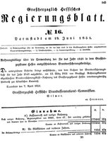 Grossherzoglich Hessisches Regierungsblatt 1851.djvu # 143