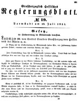 Grossherzoglich Hessisches Regierungsblatt 1851.djvu # 191