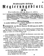 Grossherzoglich Hessisches Regierungsblatt 1851.djvu # 55