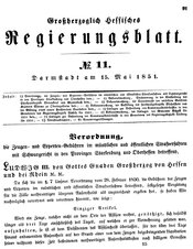 Grossherzoglich Hessisches Regierungsblatt 1851.djvu # 91