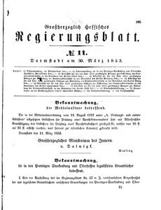 Grossherzoglich Hessisches Regierungsblatt 1853.djvu # 105