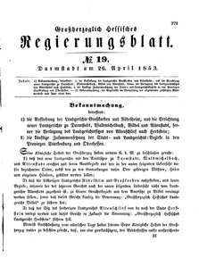 Grossherzoglich Hessisches Regierungsblatt 1853.djvu # 221