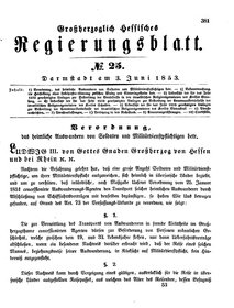 Grossherzoglich Hessisches Regierungsblatt 1853.djvu # 381