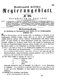 Grossherzoglich Hessisches Regierungsblatt 1853.djvu # 389