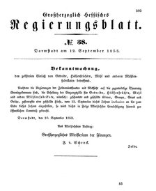 Grossherzoglich Hessisches Regierungsblatt 1853.djvu # 593