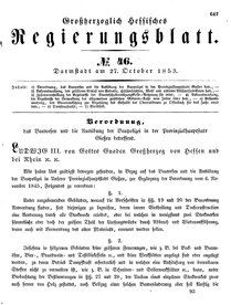 Grossherzoglich Hessisches Regierungsblatt 1853.djvu # 647