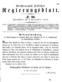 Grossherzoglich Hessisches Regierungsblatt 1853.djvu # 659