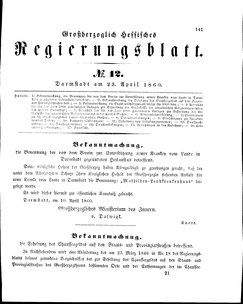 Grossherzoglich Hessisches Regierungsblatt 1860.djvu # 141