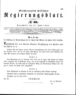 Grossherzoglich Hessisches Regierungsblatt 1860.djvu # 229