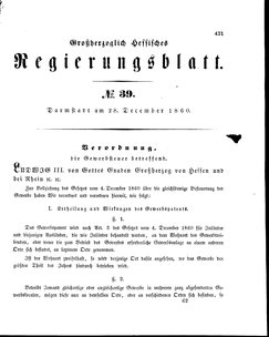 Grossherzoglich Hessisches Regierungsblatt 1860.djvu # 421