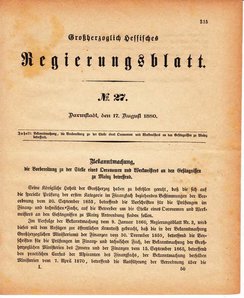 Grossherzoglich Hessisches Regierungsblatt 1880.djvu # 316