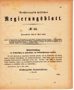 Grossherzoglich Hessisches Regierungsblatt 1880.djvu # 84
