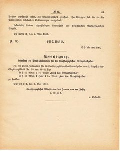 Grossherzoglich Hessisches Regierungsblatt 1881.djvu ‎ # 70