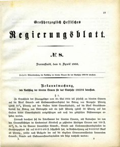 Grossherzoglich Hessisches Regierungsblatt 1883.djvu # 18