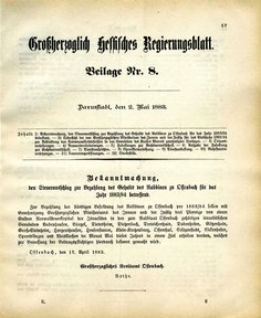 Grossherzoglich Hessisches Regierungsblatt 1883.djvu # 181