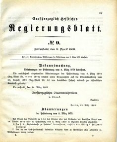 Grossherzoglich Hessisches Regierungsblatt 1883.djvu # 22