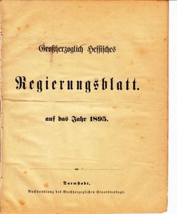 Grossherzoglich Hessisches Regierungsblatt 1895.djvu # 1