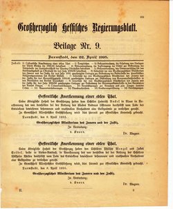 Grossherzoglich Hessisches Regierungsblatt 1895.djvu # 289